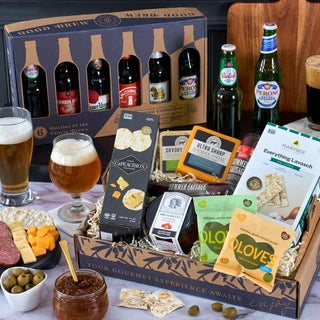 Around the World: Beer & Snacks Gift Bucket - Six Beers