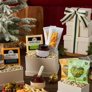 Gourmet Surprise: Cheese & Crackers Gift Tower